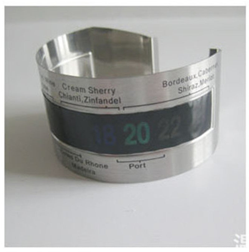 Stainless Steel Wine Bracelet Thermometer (4-24C)