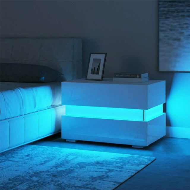 Modern Luxury LED Light Nightstand (20 Colors)